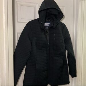 Lands' End Black Hooded Spring Jacket